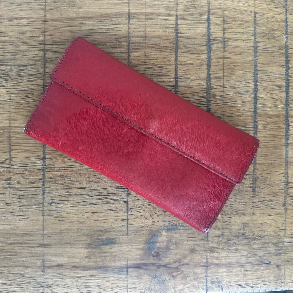 Tusk | Red & Turquoise Leather Wallet